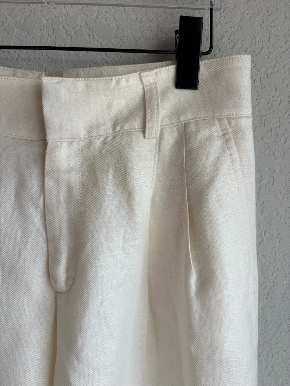 Banana Republic linen Blend Pleated Wide Leg Pants size 6 belted full length